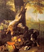 Francois Desportes Still Life with Dead Hare and Fruit oil painting reproduction
